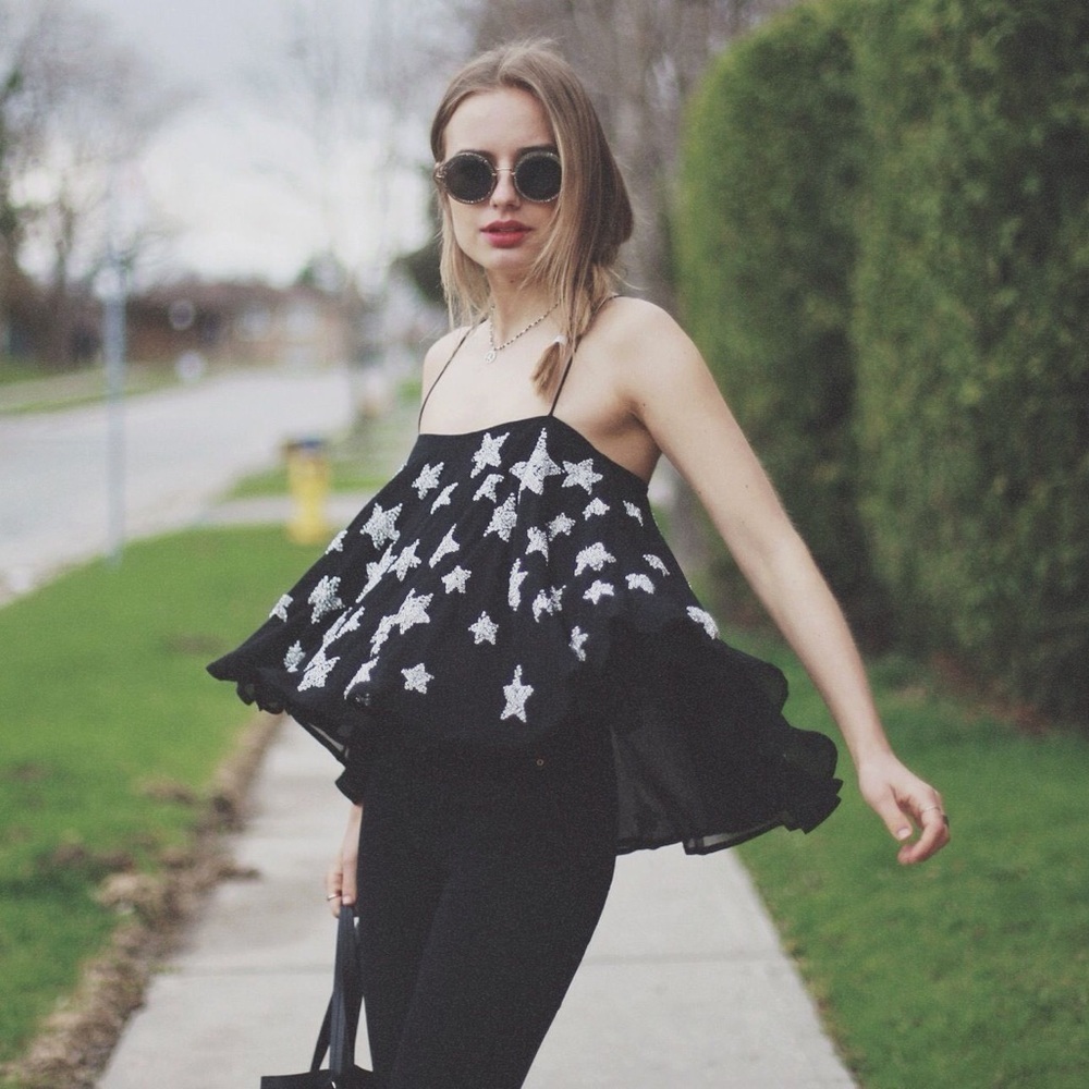 Topshop Kate Moss Embellished Star Cami Top - Picture 1 of 16